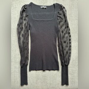 Black Top with Chic Sleeve Design